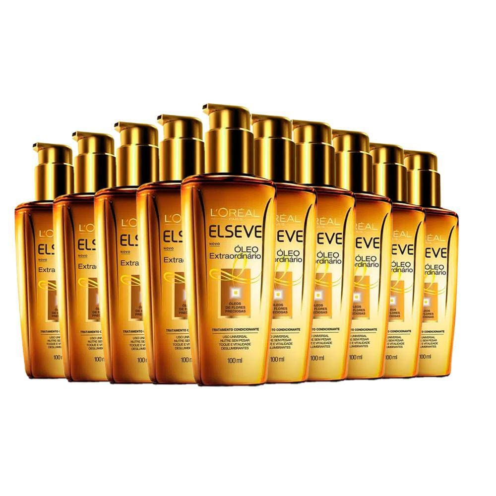 Kit Óleo Capilar Elseve Extraordinário 100ml - 10 Unidades