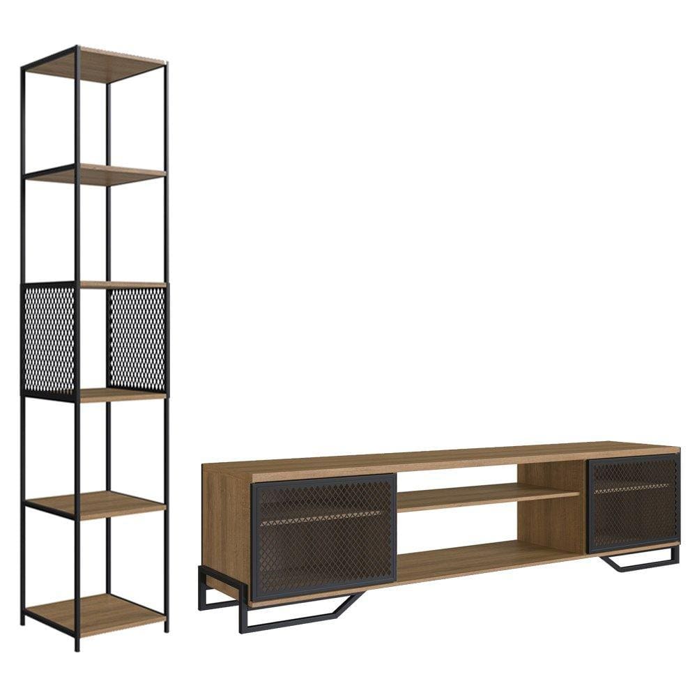 Rack 180 Cm 2 PT Estante Prateleira Industrial 27X23 Mell Preto PP