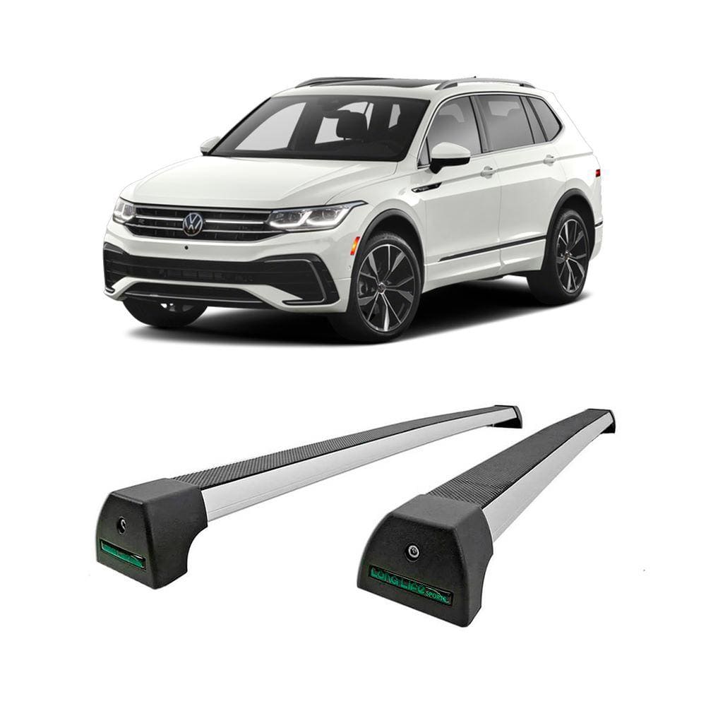 Rack De Teto em Alumínio Para Volkswagen Tiguan com ou sem teto solar 2023 - 4 Portas. / Tiguan com ou sem teto solar 2018 até 2021 - 4 portas.