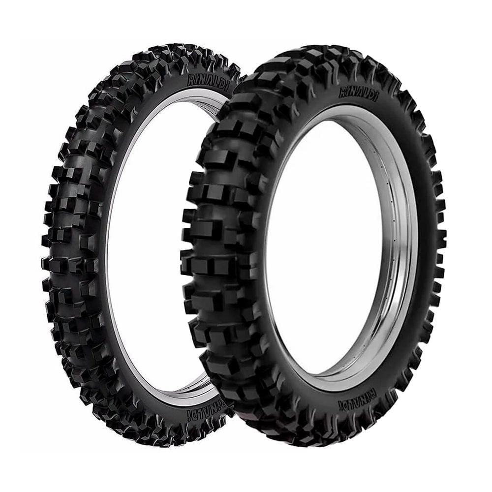 Jogo Pneus de Moto Rinaldi RMX35 80/100-21 51M + 110/100-18 64M TT