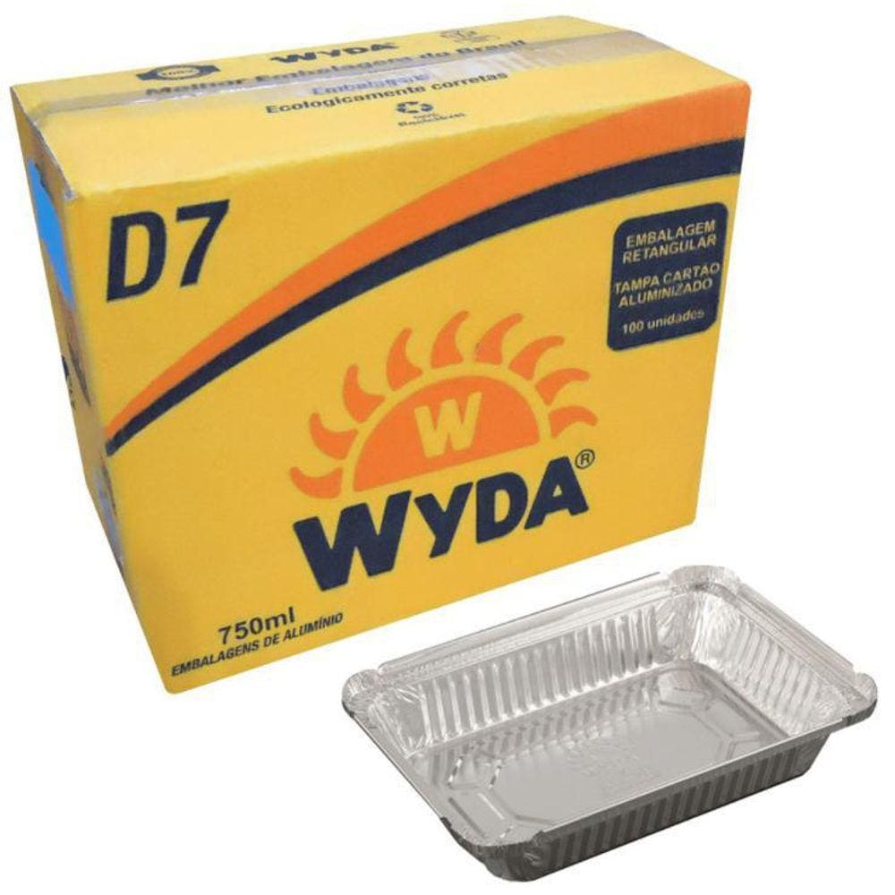 Bandeja De Alumínio Retangular - 750 Ml - Wyda