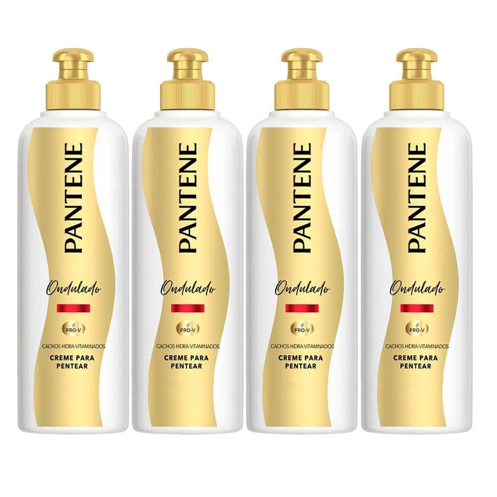 Kit 4 Cremes Para Pentear Pantene Cachos Hidra-Vitaminados Ondulado 240g