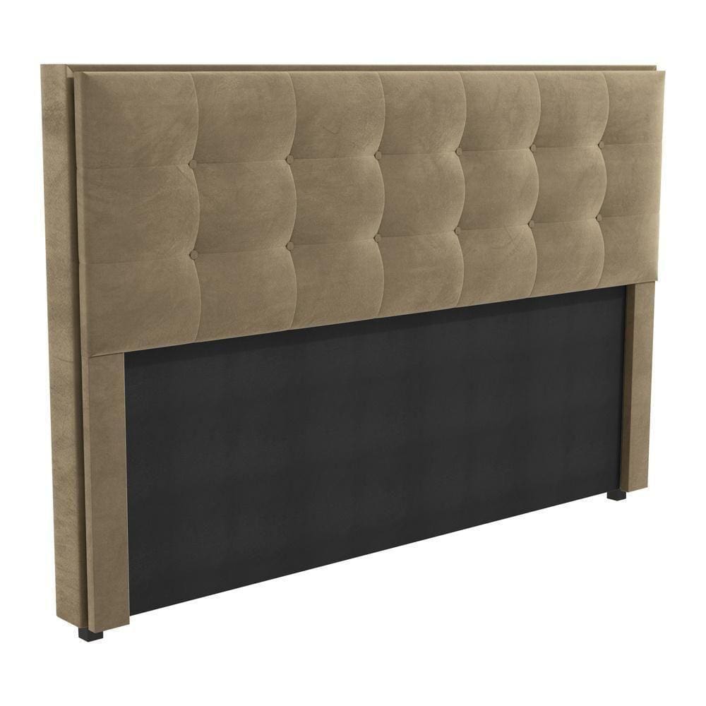 Cabeceira Estofada King 195cm Multimóveis Cr35164 Bege Bege