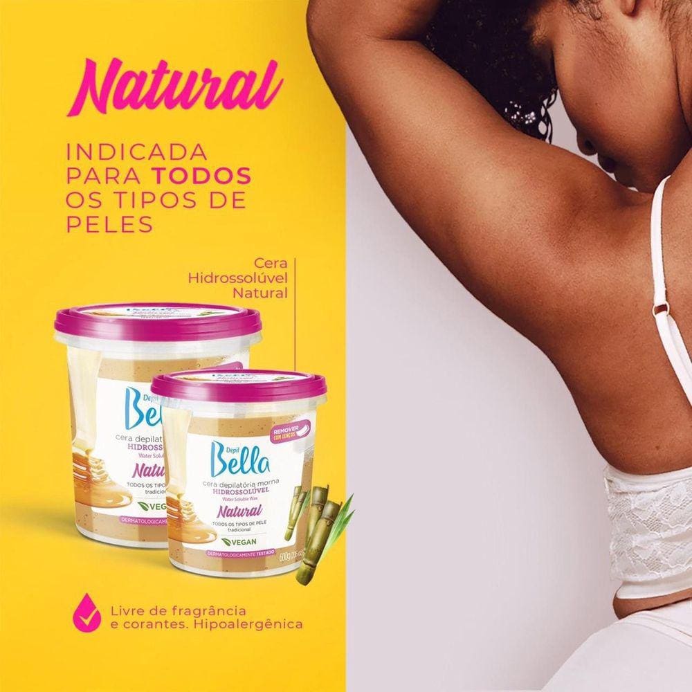 Depilbella Cera Hidro Natural 600g, Depil Bella
