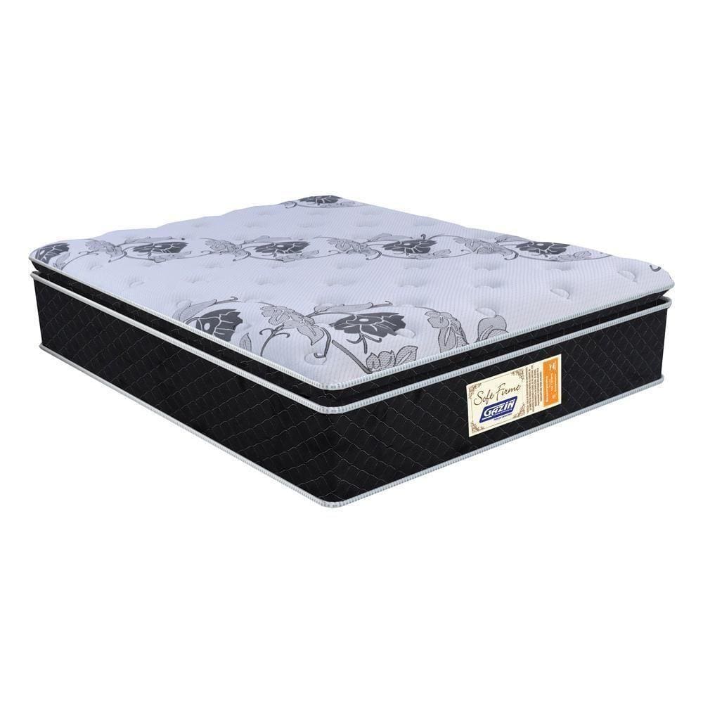 Colchão Casal Gazin 138x32x188cm - Densidade D28 Cr401a Preto/branco