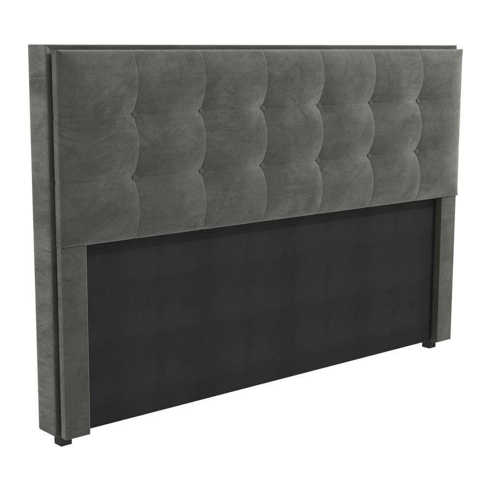 Cabeceira Estofada King 195cm Multimóveis Cr35164 Chumbo Chumbo