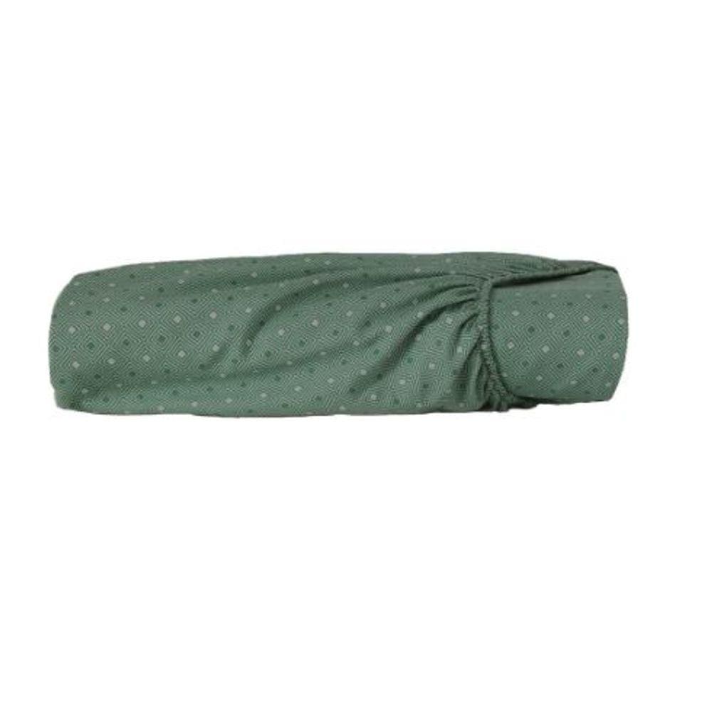 Lençol c/ Elástico King Altenburg Poliéster Toque Acetinado Play - Verde