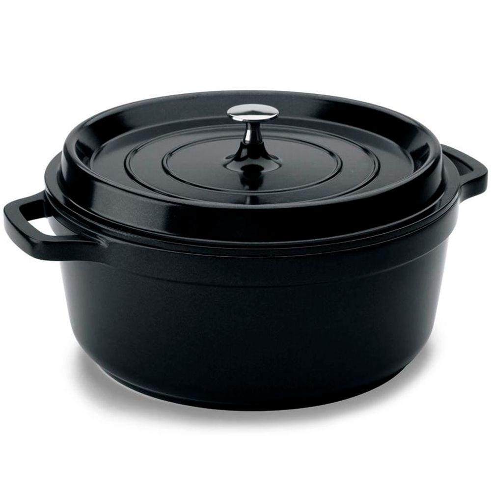 Caçarola Hércules Revestimento Ceramico Indução Preta 6,8L 29,5X13CM