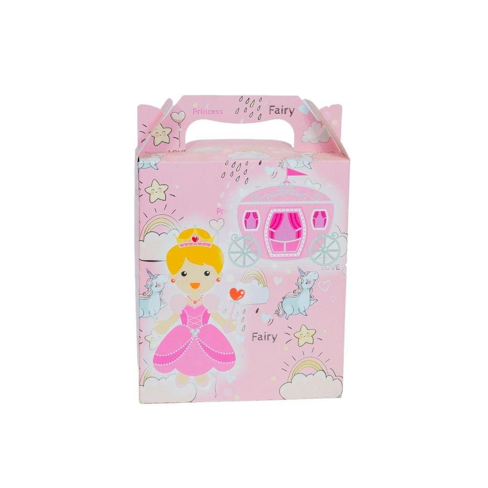 Caixa Para Presente Estampa Princesa Tam. M - 25 Unidades