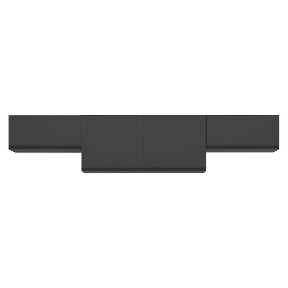 Kit 3 Armários De Cozinha Aéreos 4 Portas Veneza Multimóveis Mp2151 Preto Preto