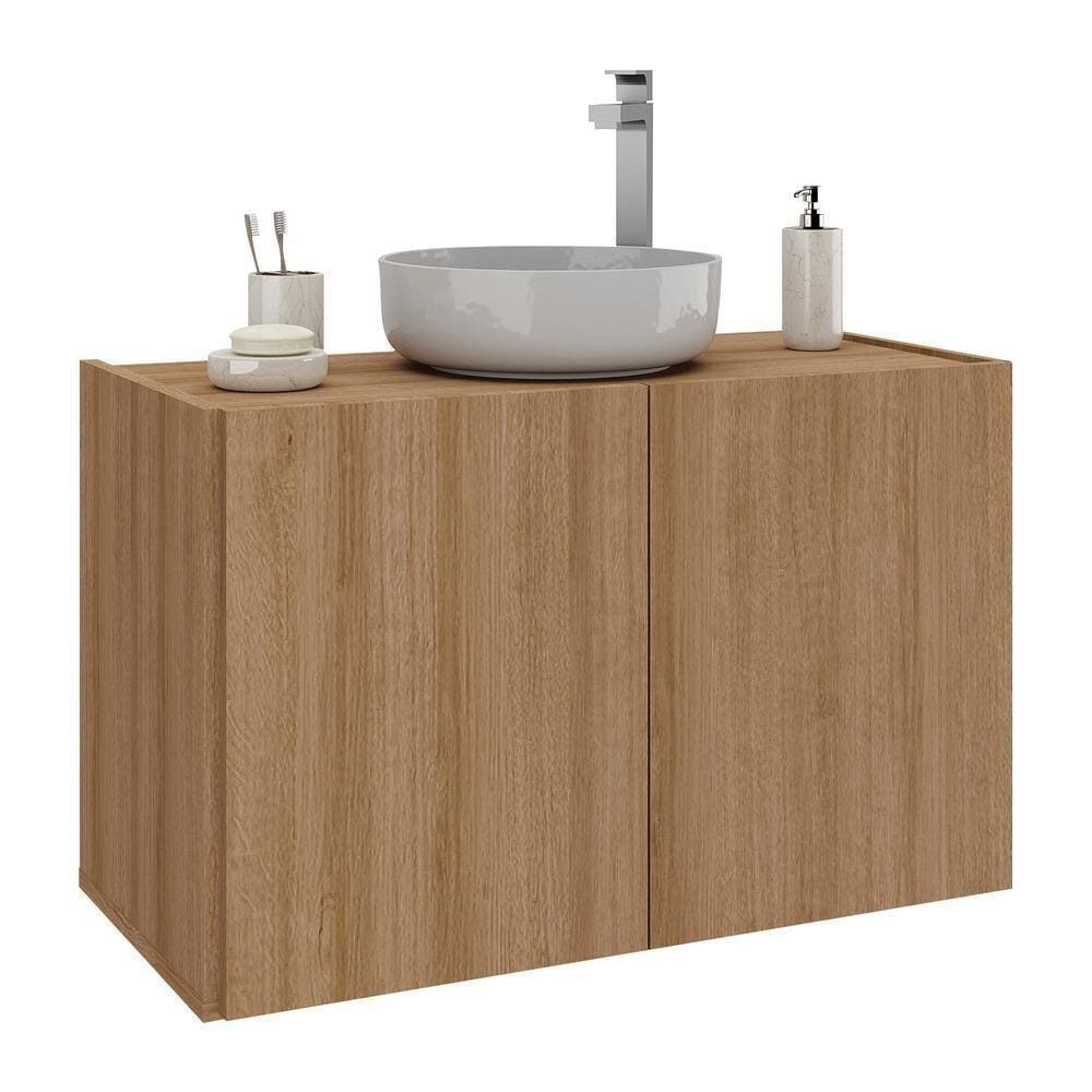 Gabinete De Banheiro 62,5cm Suspenso 2 Portas Multimóveis Mp5044 Rustic Rustic