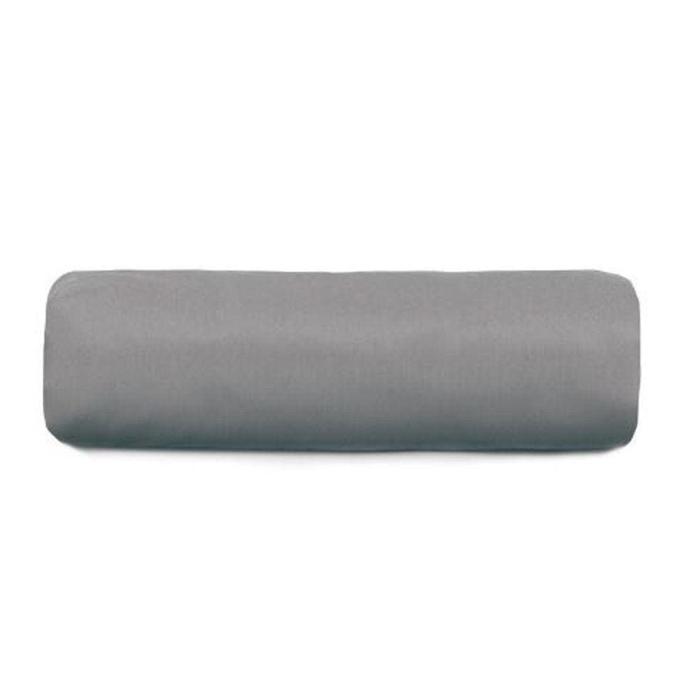 Lençol com Elástico Solteiro Malha Fio Penteado 100% Algodão - Cinza- Altenburg