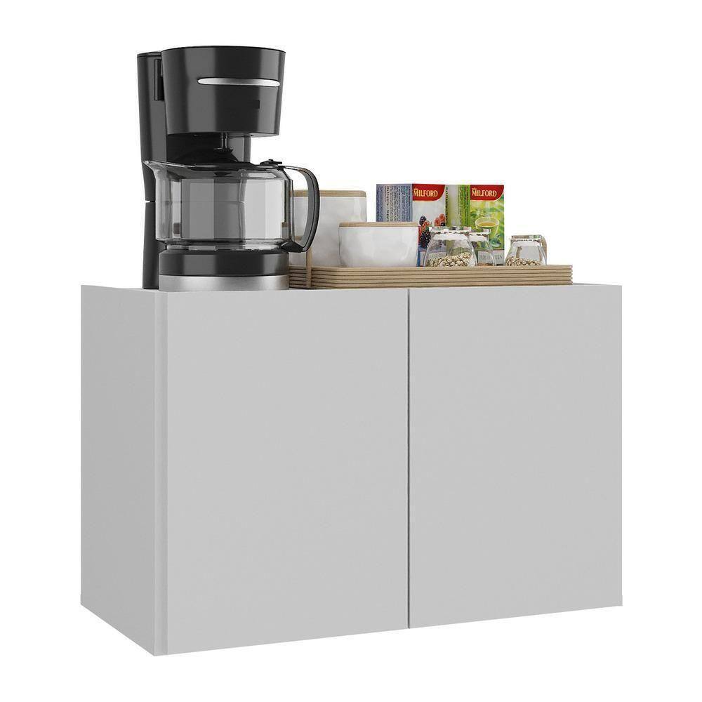 Balcão De Cozinha Suspenso 2 Portas Multimóveis Mp2165 Branco Branco
