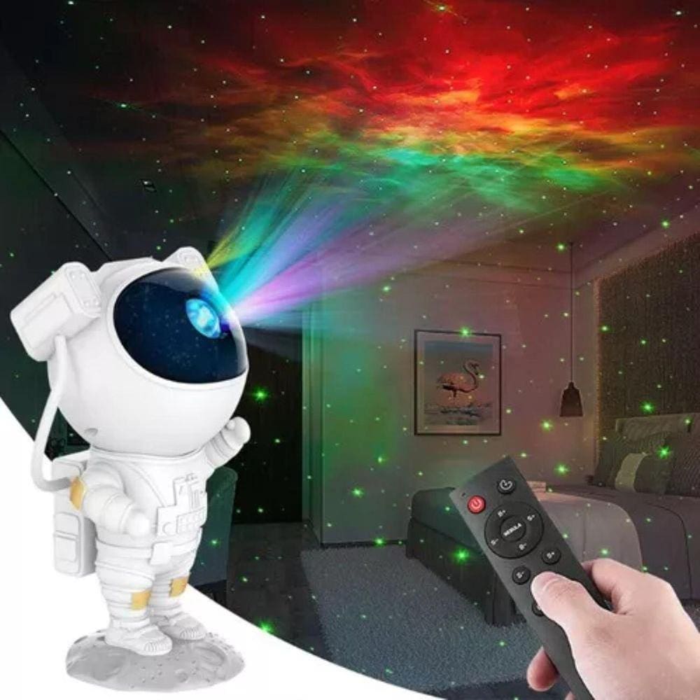 Luminária Projetor Galáxia Astronauta 360° Controle