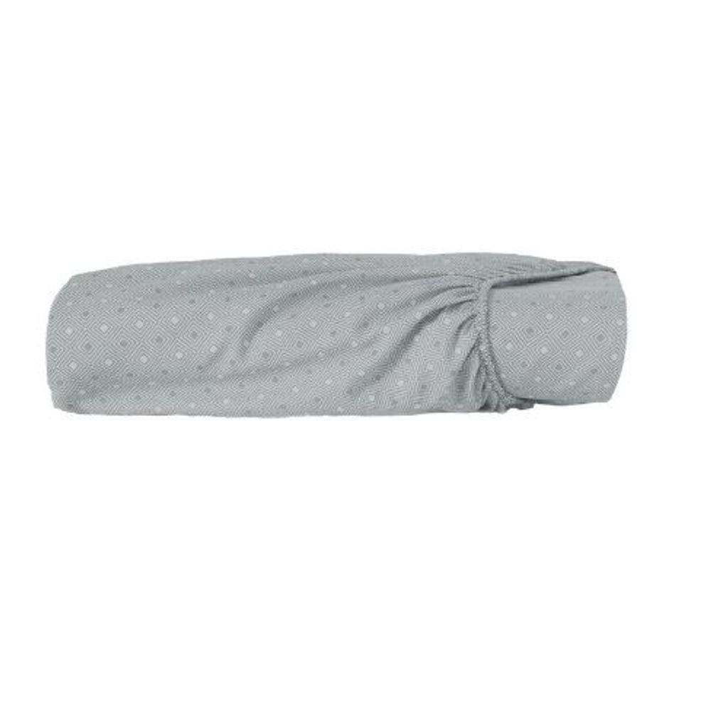 Lençol com Elástico Solteiro Toque Acetinado Play - Cinza - Altenburg