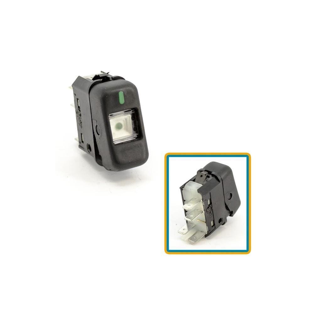 Interruptor de Tecla Mercedes Caminhões Ônibus 1988 a 2012 Preto 24 Volts 1 Posição Sem Retorno LE - Kostal - 3931001