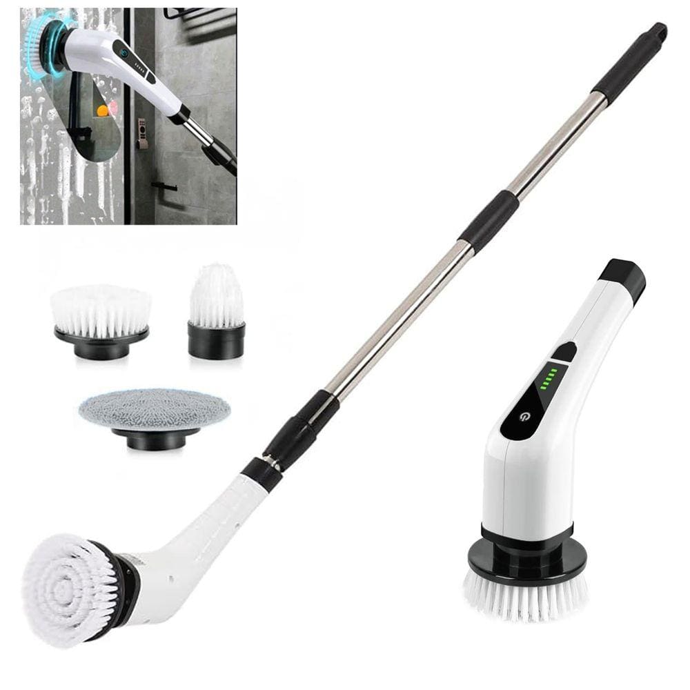 Escova de Limpeza Eletrica 25W Sem Fio Bateria Recarregavel Potente Esfregrao Giratorio Casa Piso Azulejo Polimento Carro