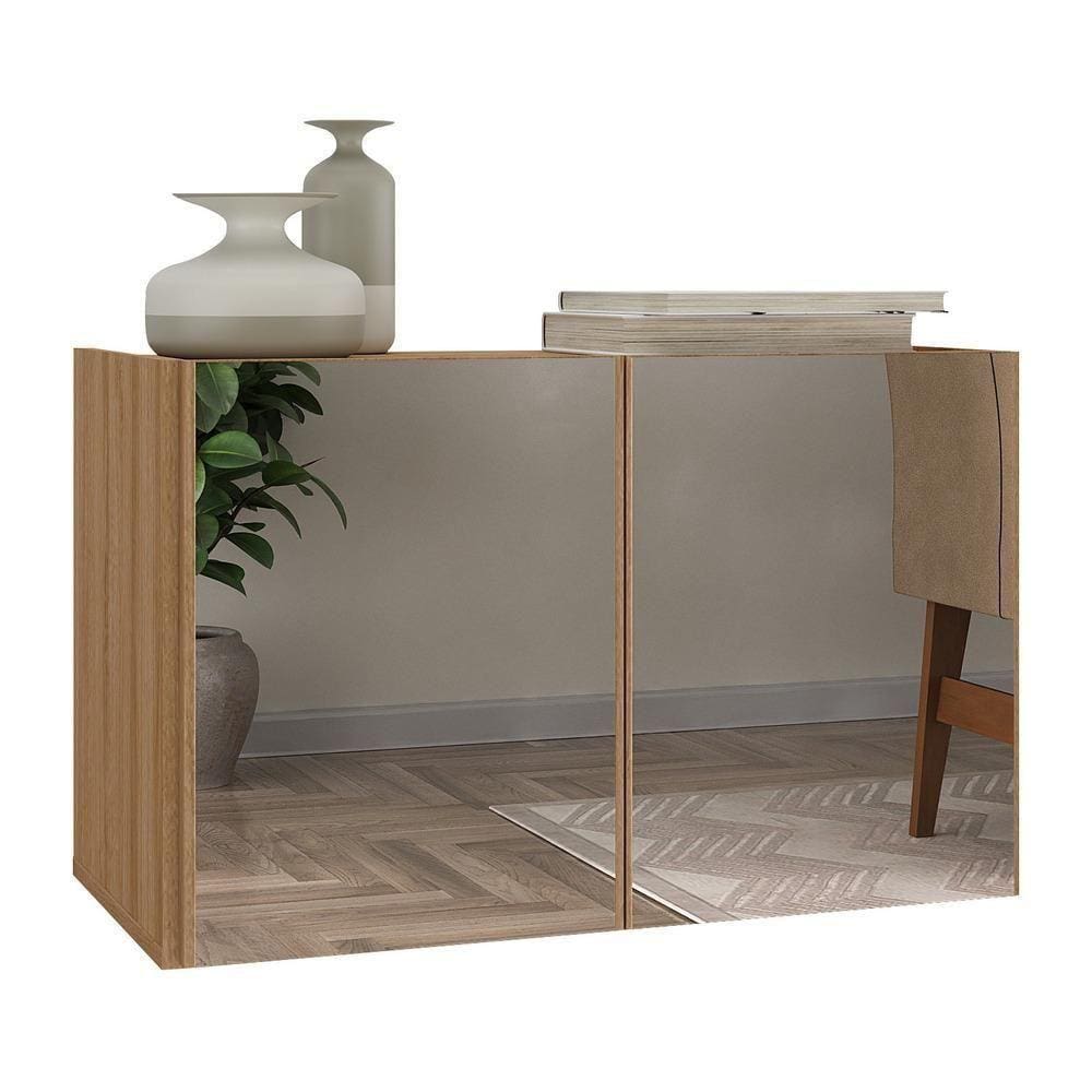 Aparador Buffet Suspenso Com Espelhos 2 Portas Multimóveis Mp8003 Rustic Rustic
