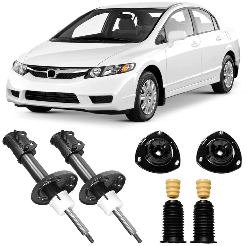 2 Amortecedor Honda Civic 2006 a 2011 Dianteiro Nakata e Kit
