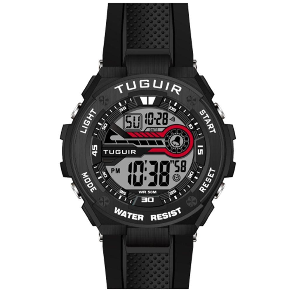 Relógio Masculino Tuguir Digital TG293 Preto e Branco