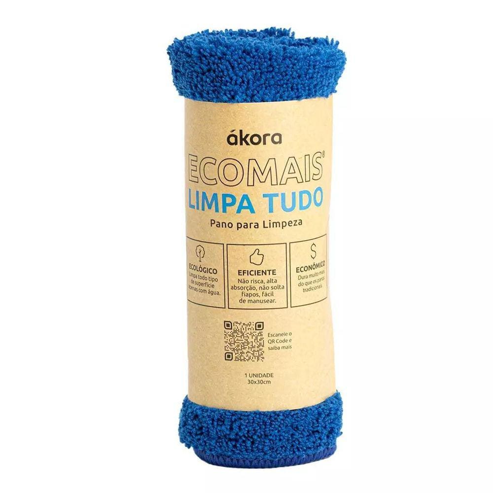Pano de Limpeza Ecomais Limpa Tudo Azul Escuro 30x30cm