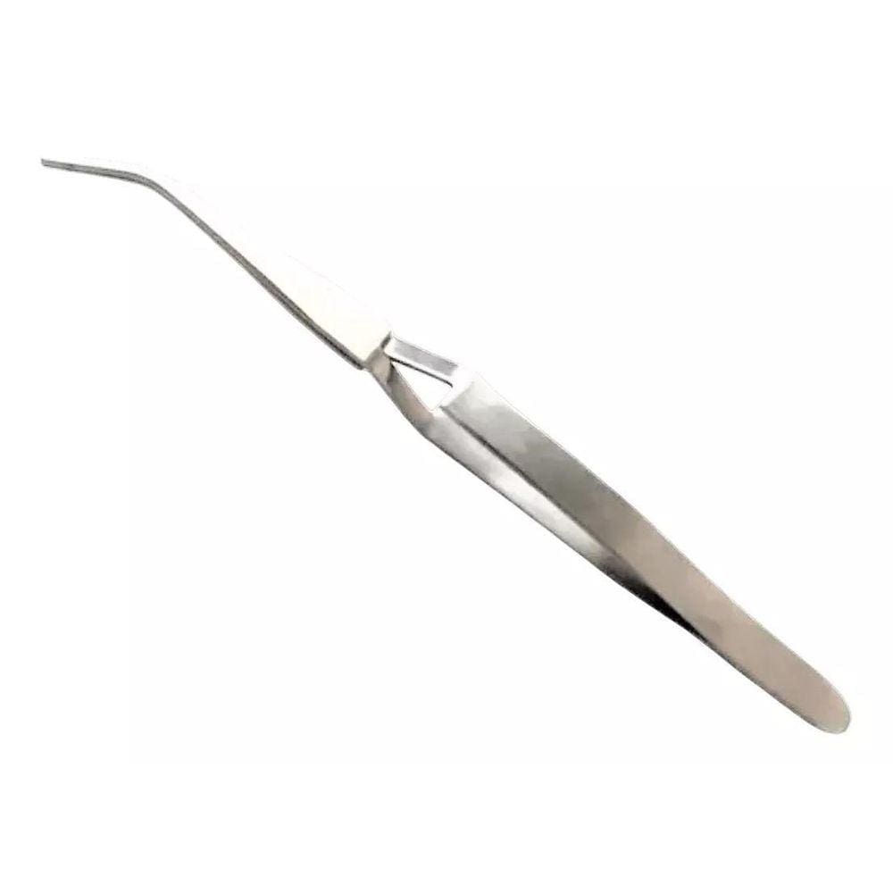 Pinça Pressão Cruzada Bico Reto Ourives Joalheiro