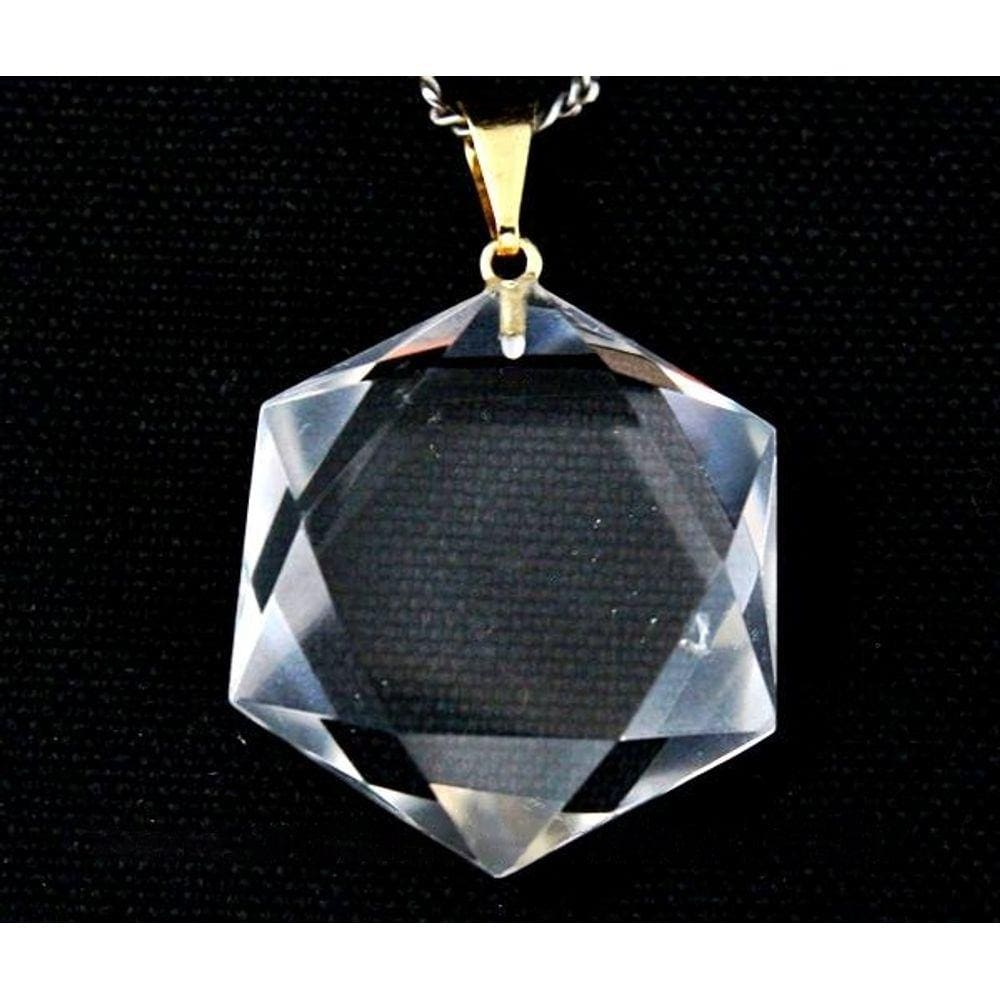 Colar Estrela de Davi Pedra Cristal Montagem Montagem Pino