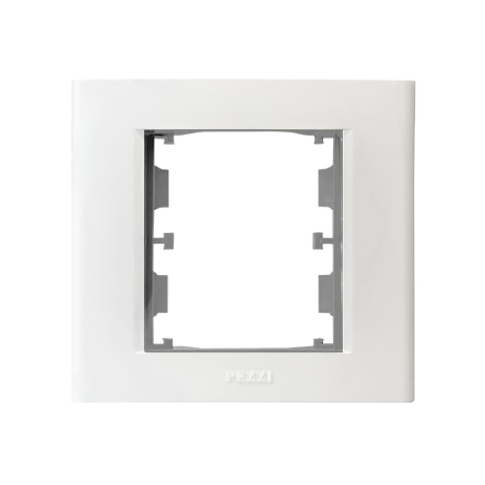 Placa + Bastidor 2 Modulos Embutir Para Moveis Branco Pezzi
