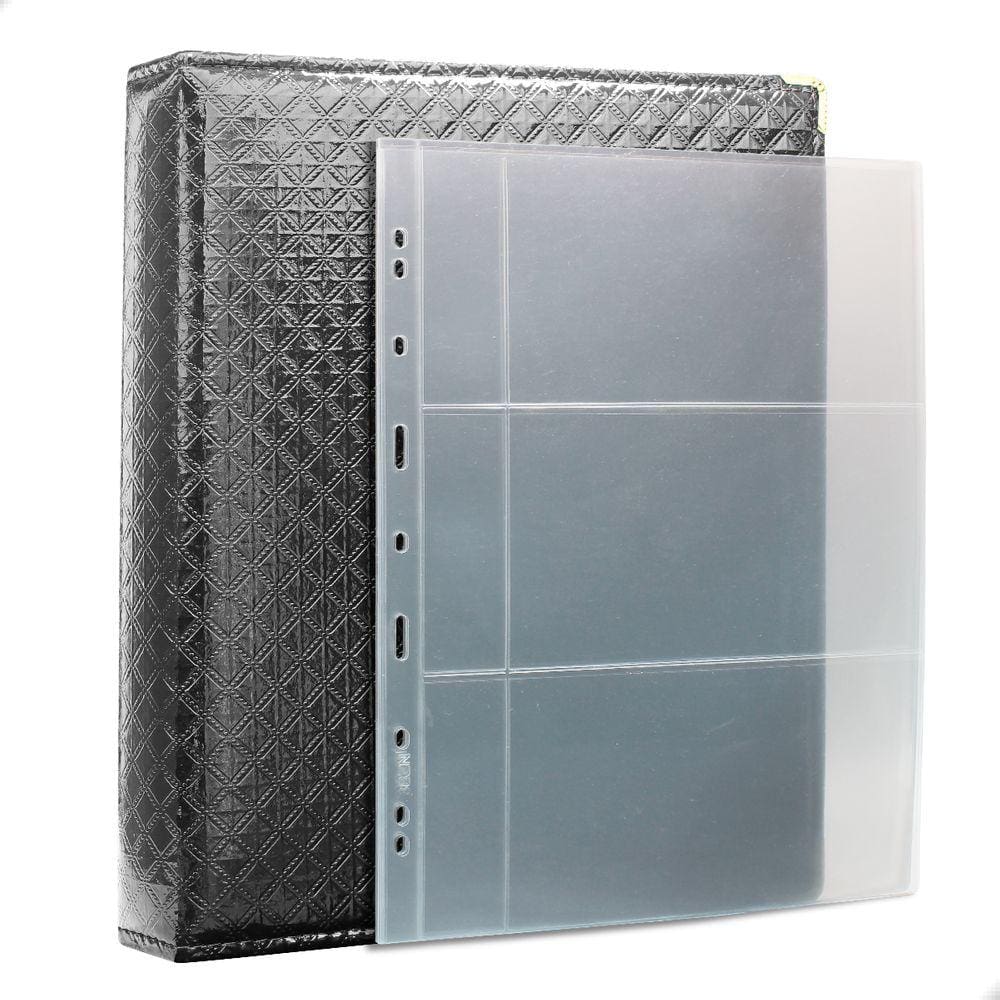 Álbum Fichário 10 Folhas Cédulas 3 Espaços Aba 32x24 Cobra Fosco G