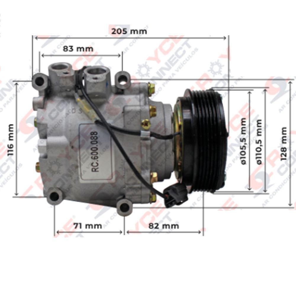 Compressor Trsa09 Modelo 4984 Honda Civic 2001 Até