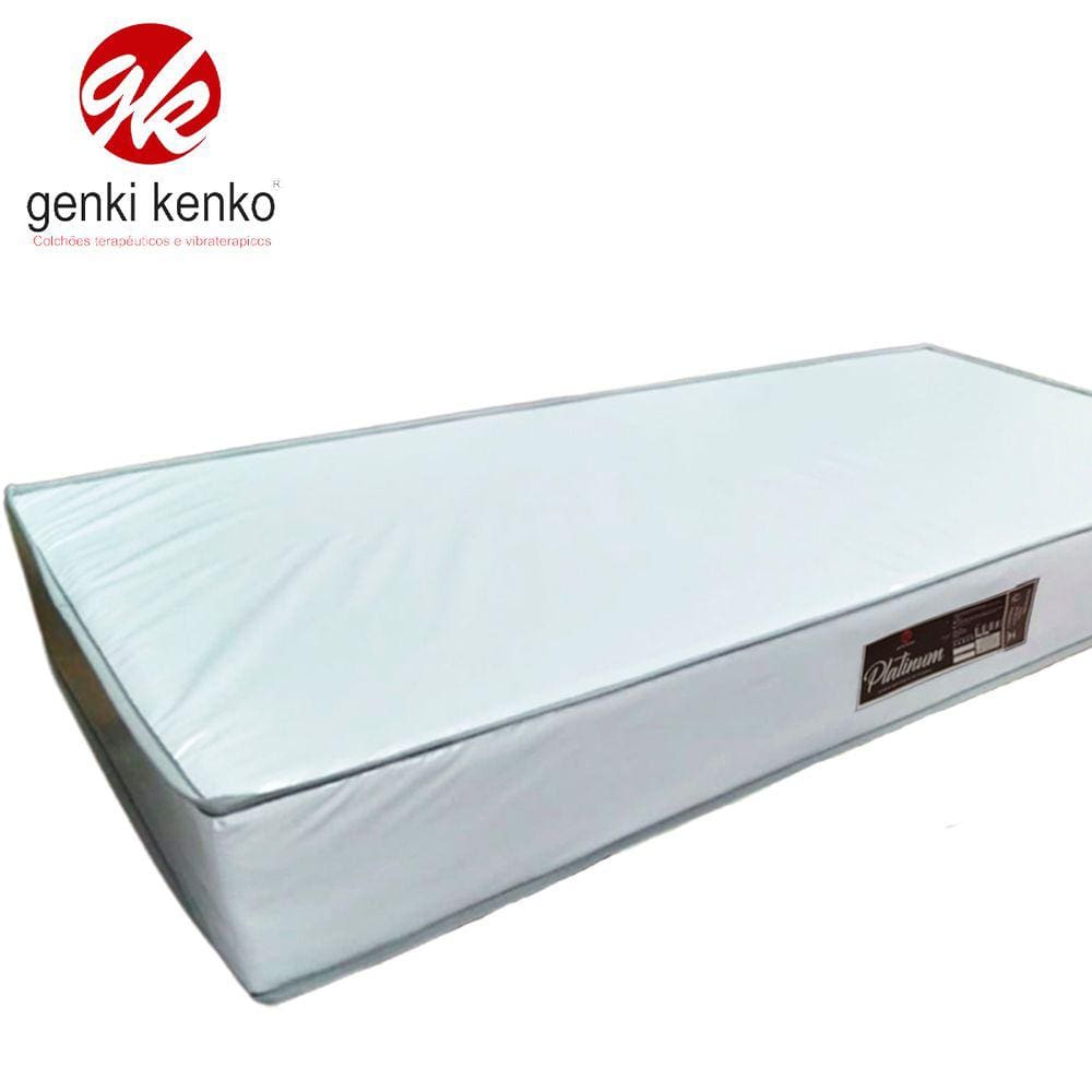 Colchão Hospitalar Impermeável Solteiro D28 10X78x188cm Azul ou Branco - Genki Kenko