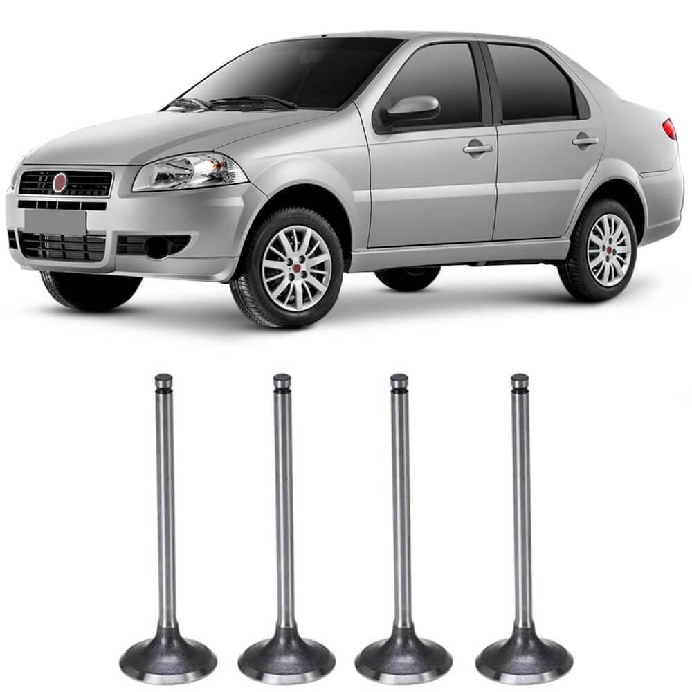 Jogo 4 Válvula Escape Fiat Fire 1.3 8v 2003 A 2013 Flex