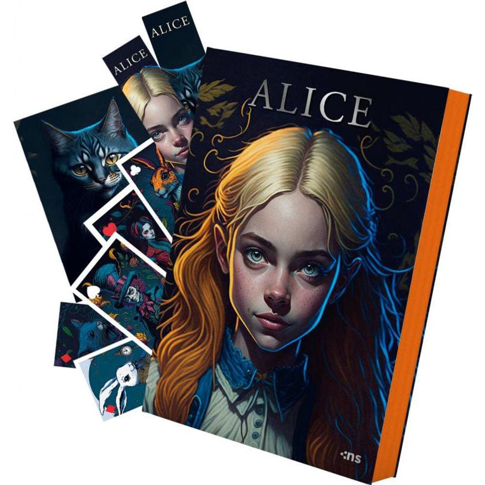 Alice No País das Maravilhas & Através do Espelho: Edição de luxo; ilustrações; páginas coloridas; fitilho e acompanha brindes personalizados