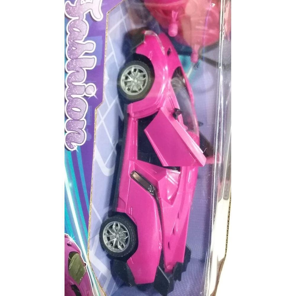 Carrinho Barbie de Controle Remoto Conversível Rosa Viajante Fashion Driver