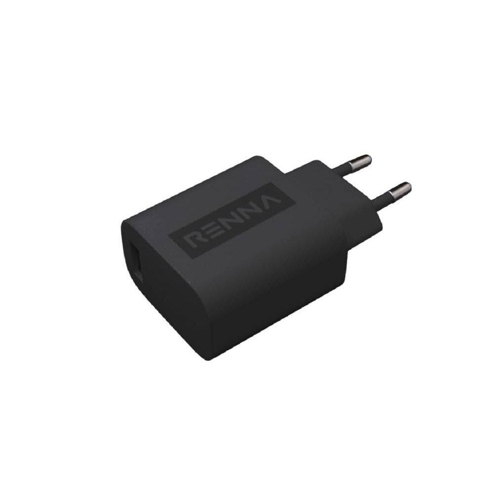 Carregador USB Renna Ultrarrápido - Preto e Branco