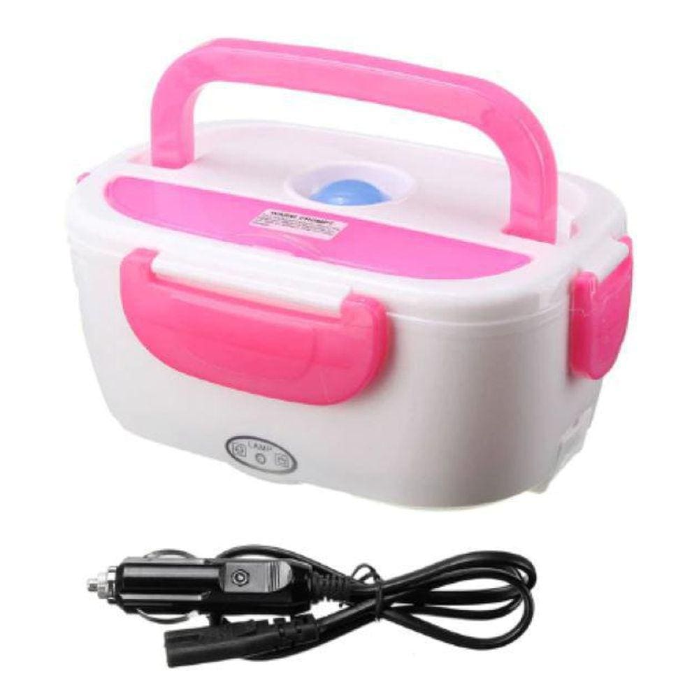 Marmita Automotiva Elétrica Electric Lunch Box Carro Rosa