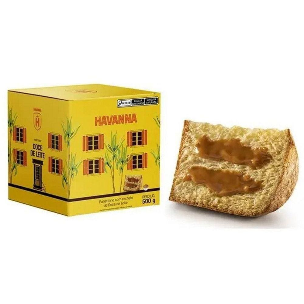 Panetone Havanna Laranja Cristalizada C/ Doce Leite 700g Sabor Laranja  Siciliana Com Doce De Leite