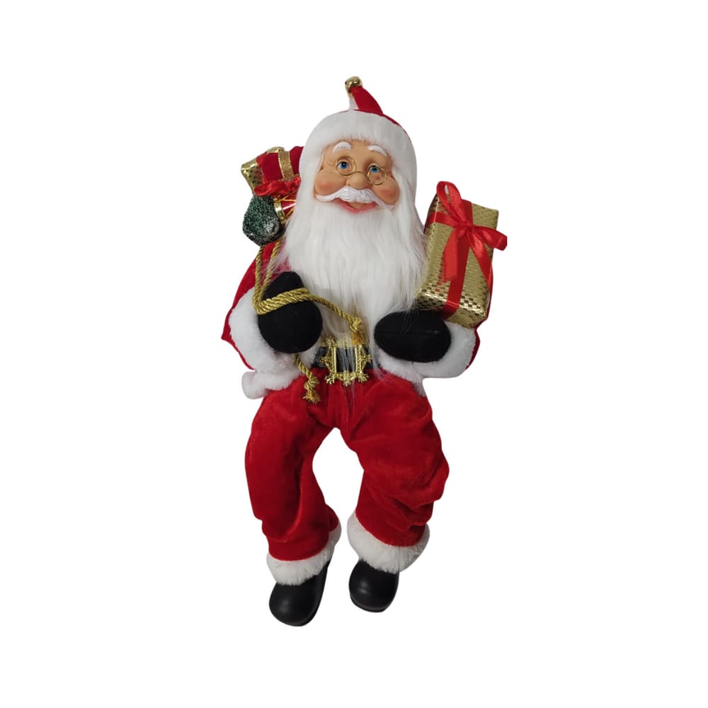 Papai Noel sacola de presente 40cm Sentado VM Yangzi 25614