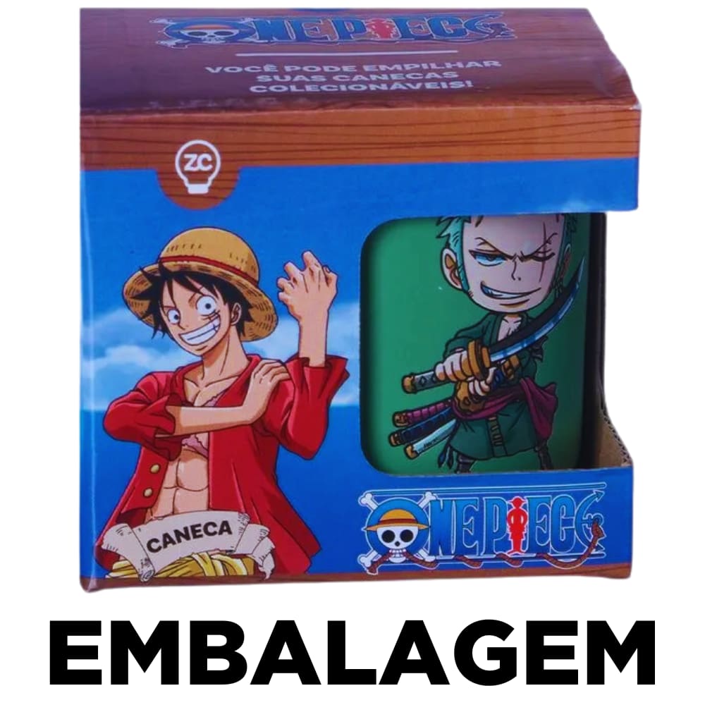 Caneca Camp One Piece Zoro Preta – 280Ml - RioMar Fortaleza Online