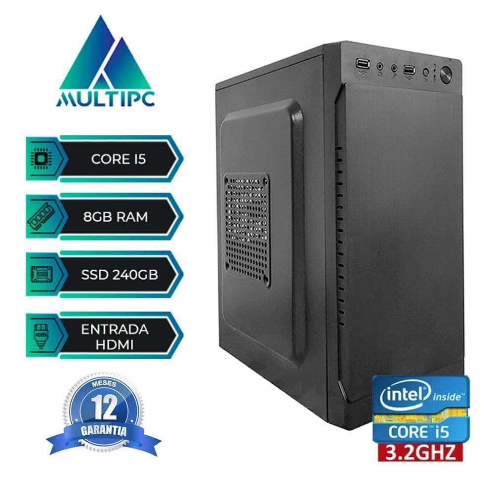 Pc Computador Cpu Intel Core I5 Ssd 240Gb 8Gb Ram Win10 Pro