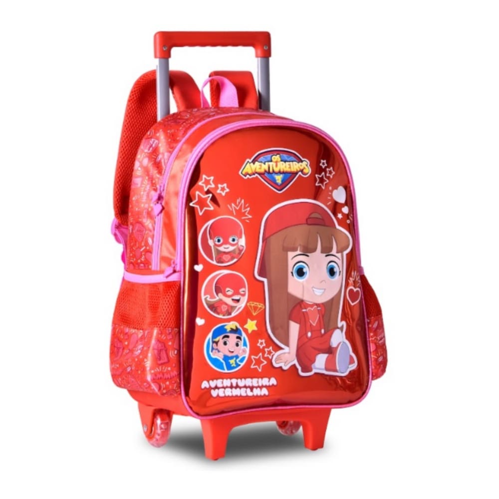 Mochila De Carrinho Aventureira Vermelha 16" AV24033K Clio