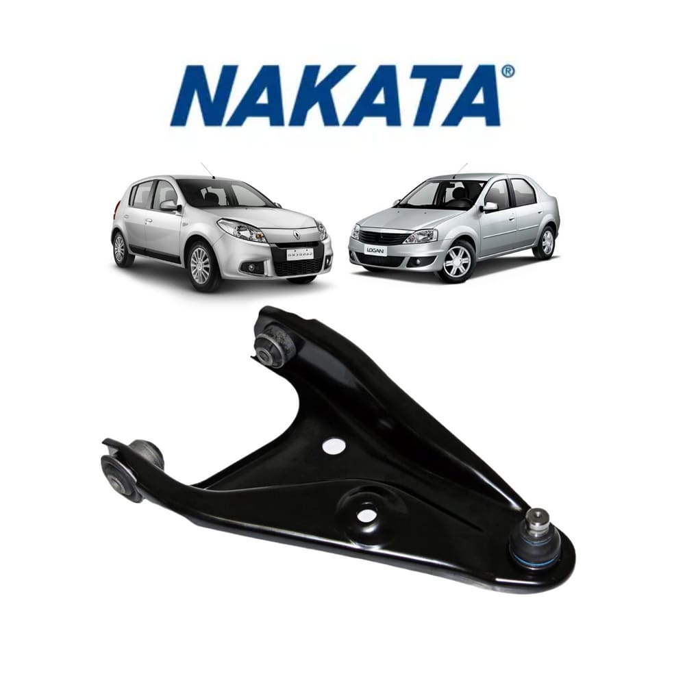 Bandeja Suspensão Com Pivô Nakata Renault Logan 2007 A 2013 Dianteira Direita