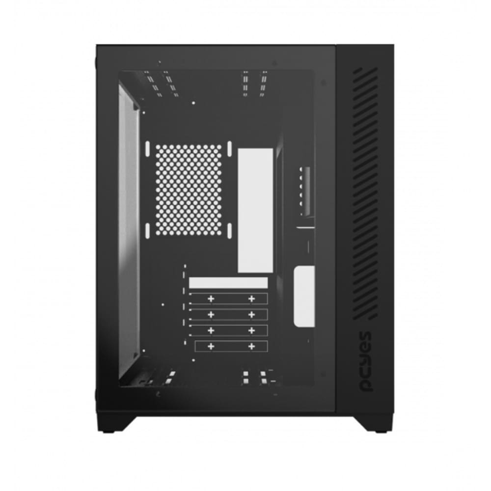 Gabinete Gamer Forcefield BLACK Vulcan - Frontal e Lateral em Vidro - PCYES - GFFBVP