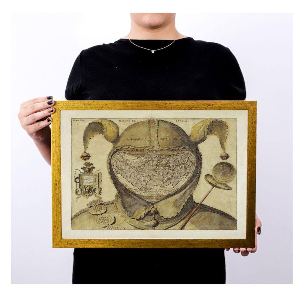 quadro poster c moldura decoraçãomapavintagedrd763