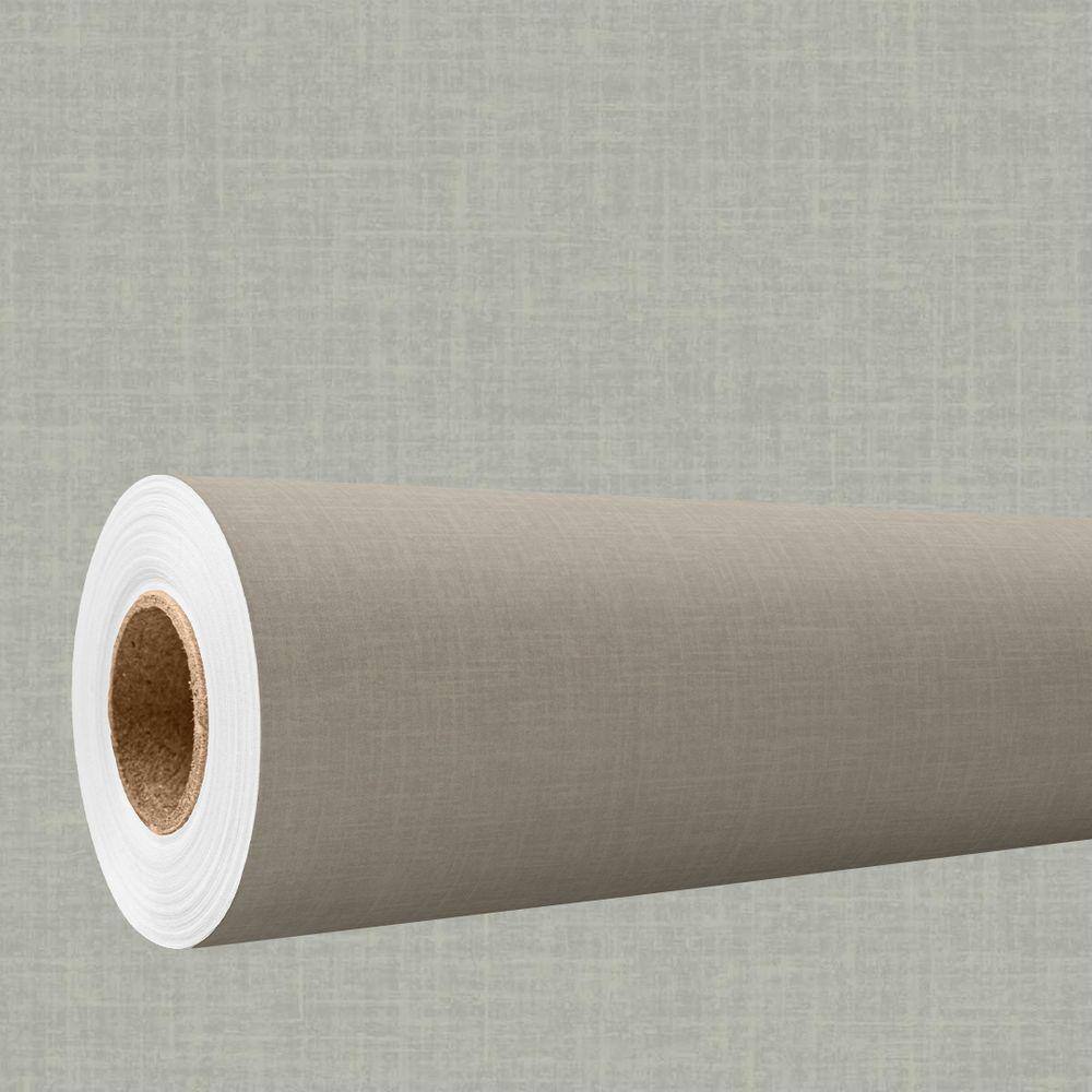 Papel de parede 3D Auto Adesivo efeito tecido linho Verde Imita texturizado Algodão 15m