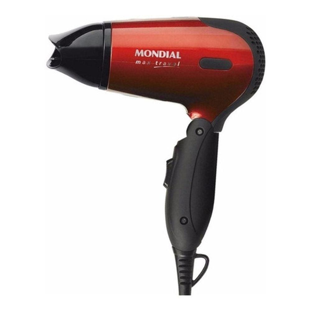 Secador De Cabelo Mondial Max Travel Sc-10 Vermelho E Preto 110v/220v