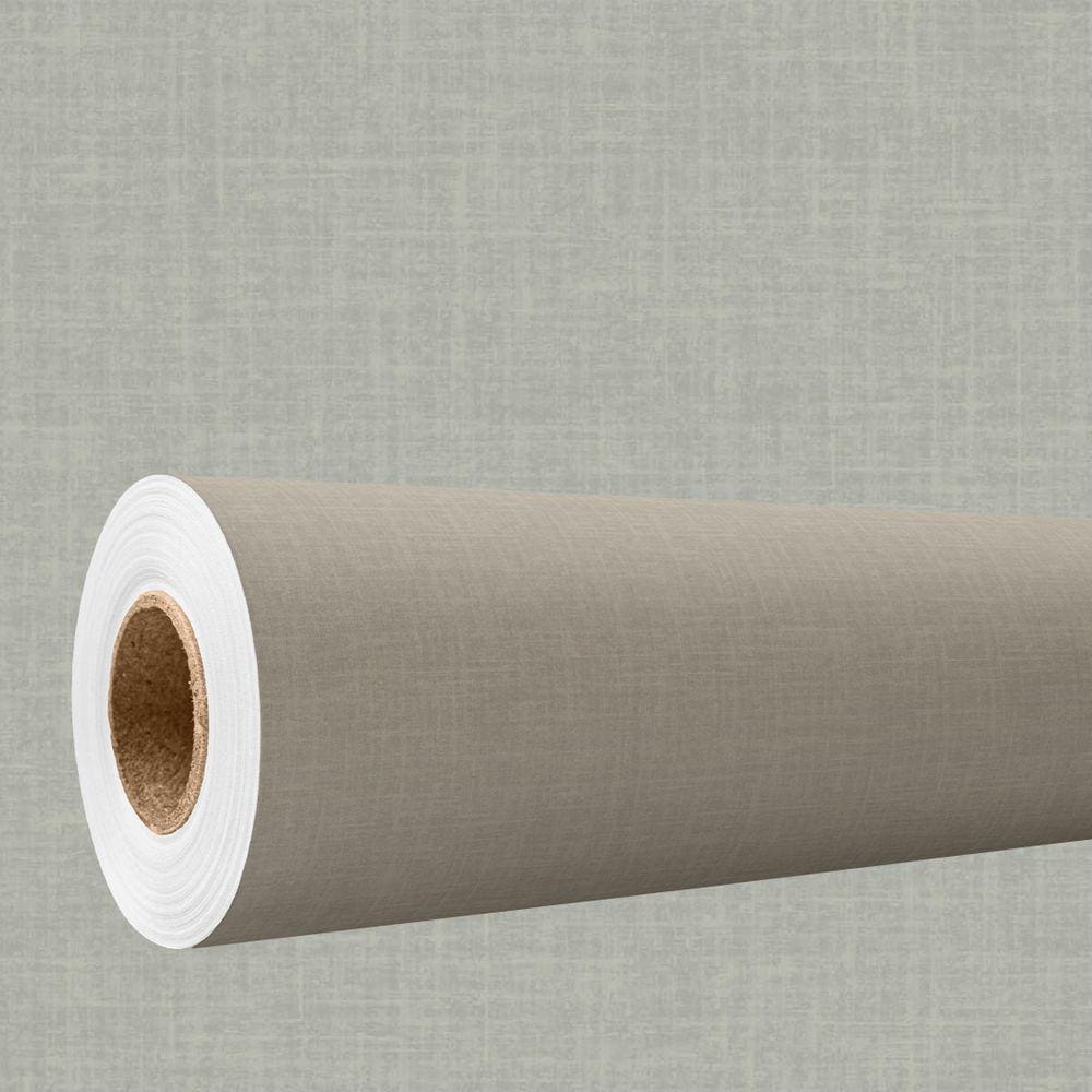 Papel de parede 3D Auto Adesivo efeito tecido linho Verde Imita texturizado Algodão 12m