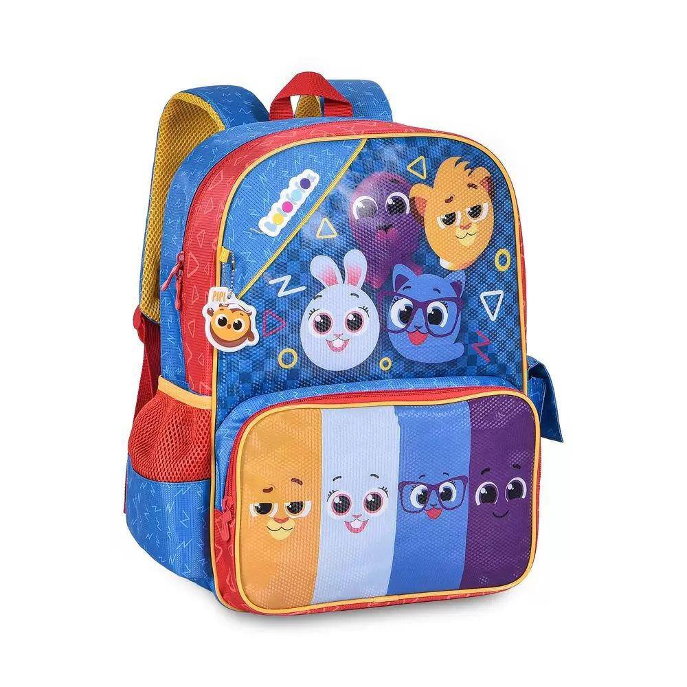 Mochila Infantil Turma Bolofofos de Costas Passeio Escolar
