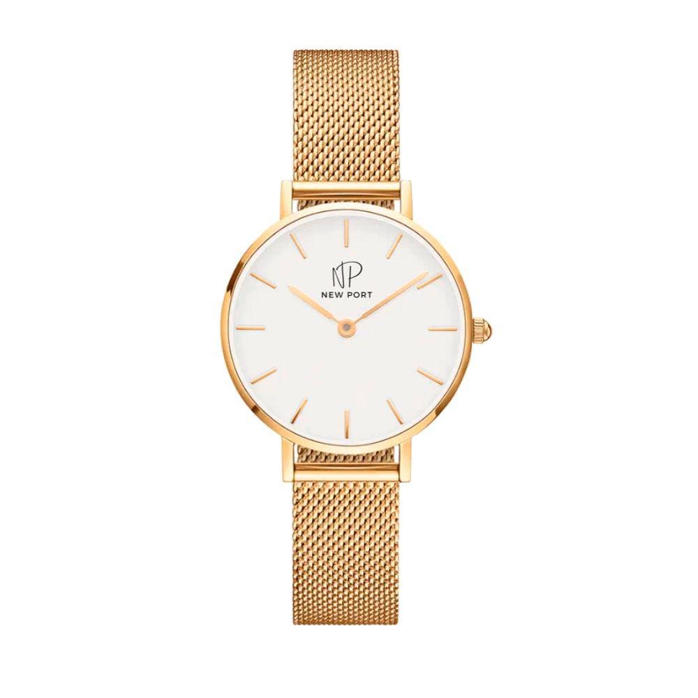 Relógio Feminino Analógico Fino Elegante Dourado Minimalista Gold 32mm