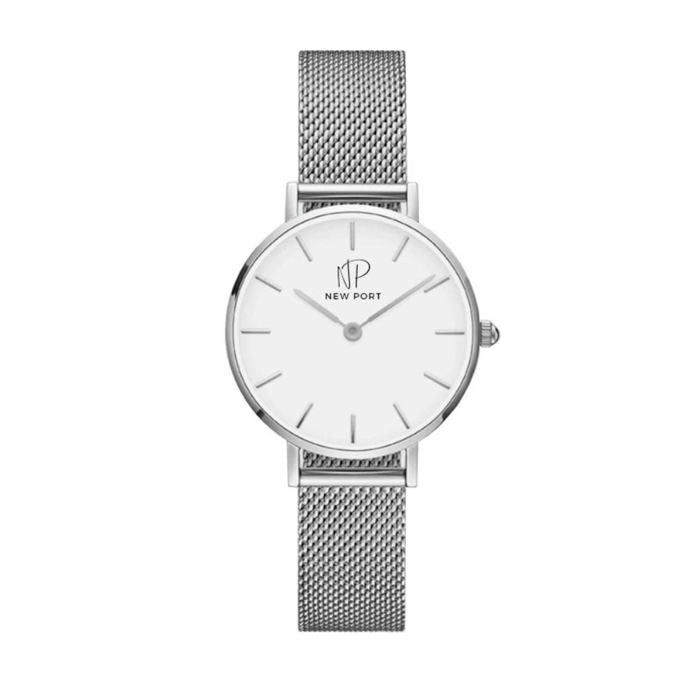 Relógio Feminino Pulseira Prata Analógico Minimalista Elegante Ultra Fino Silver 32mm